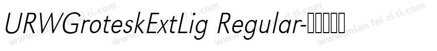 URWGroteskExtLig Regular字体转换